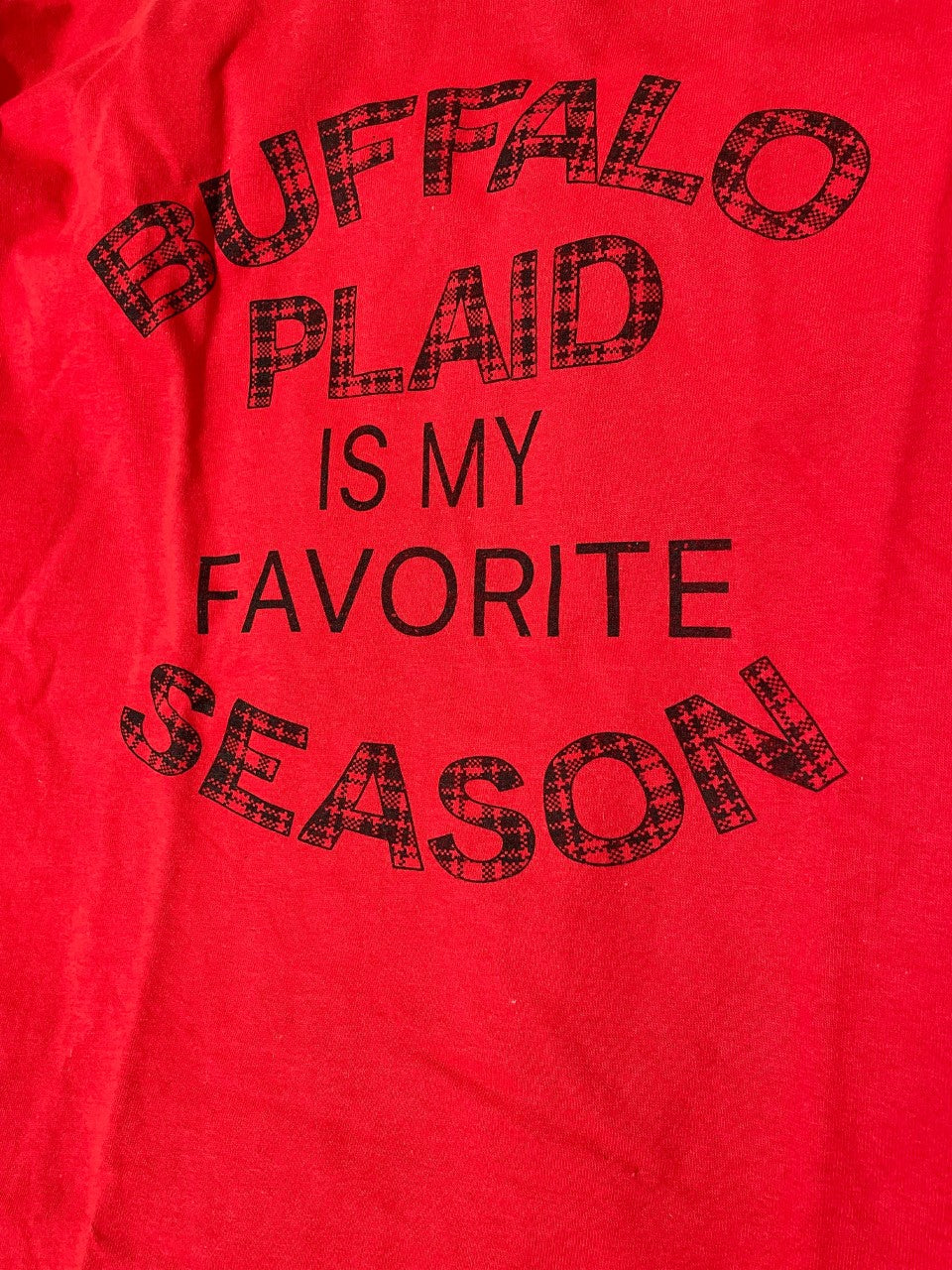 Kids Buffalo Plaid is My Fav Season graphic** - Final Sale
