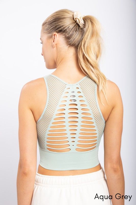 Laser Cut Seamless Sports Bra by Mono B - Final Sale
