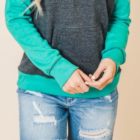 Riveraholic Two Toned Hoodie - BAD HABIT BOUTIQUE