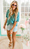 teal waffle top