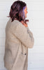 heather beige cardigan