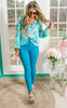 teal skinny pants