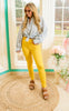 Zenana yellow jegging
