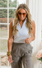 WHITE MOCK NECK TANK