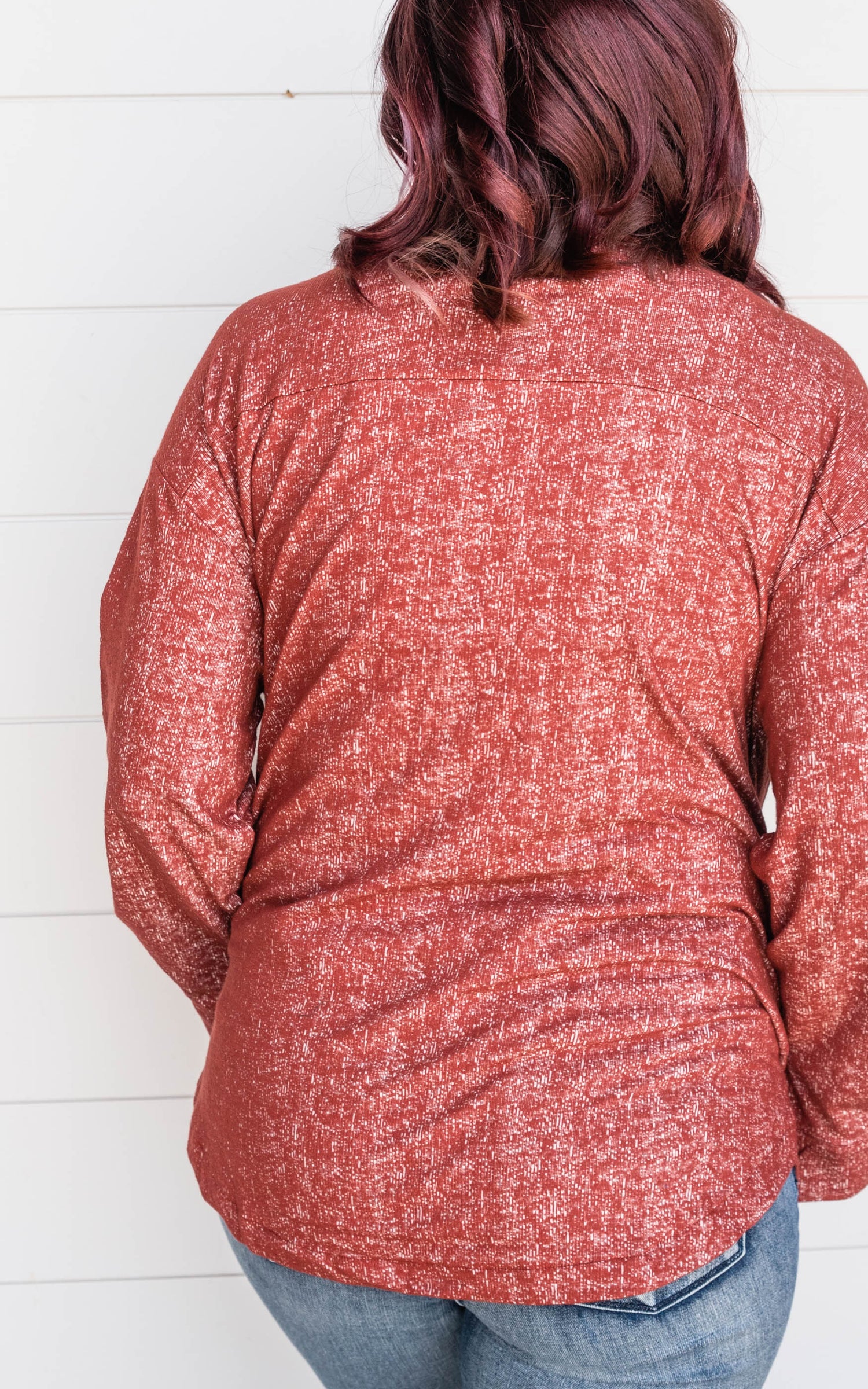 melange vintage wash shacket