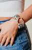 blue beaded heart bracelet