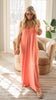 neon coral tank maxi dress