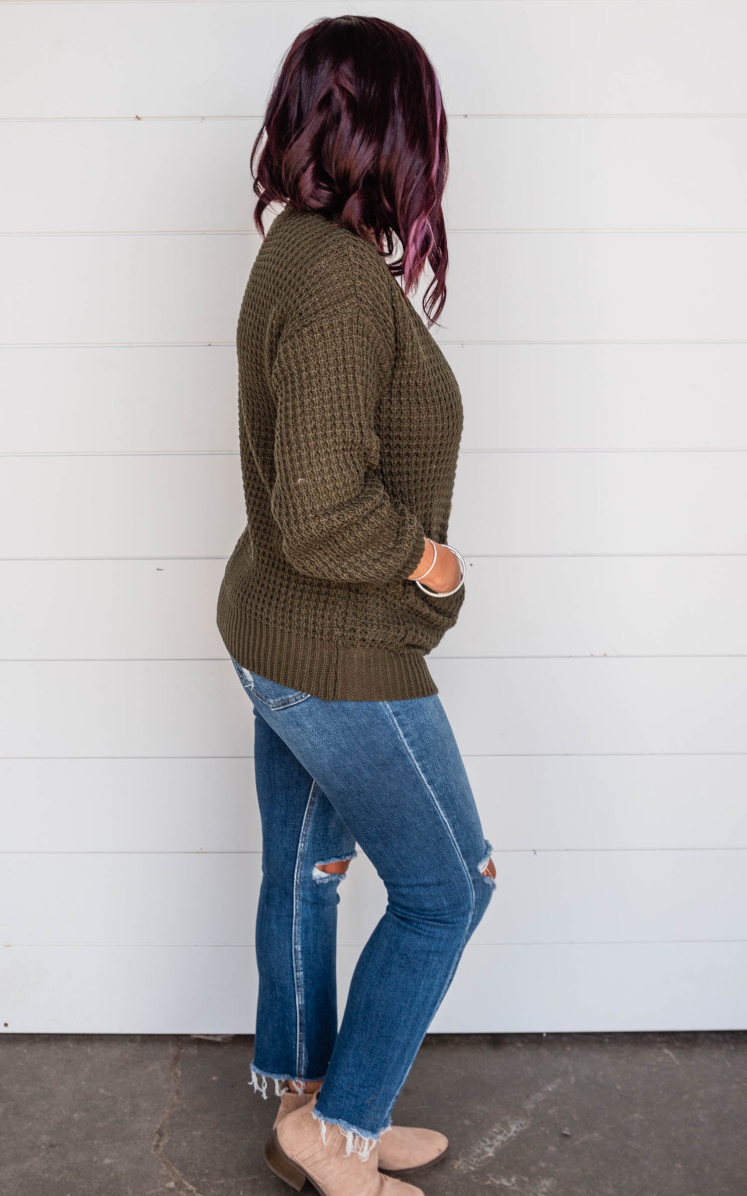 olive cardigan