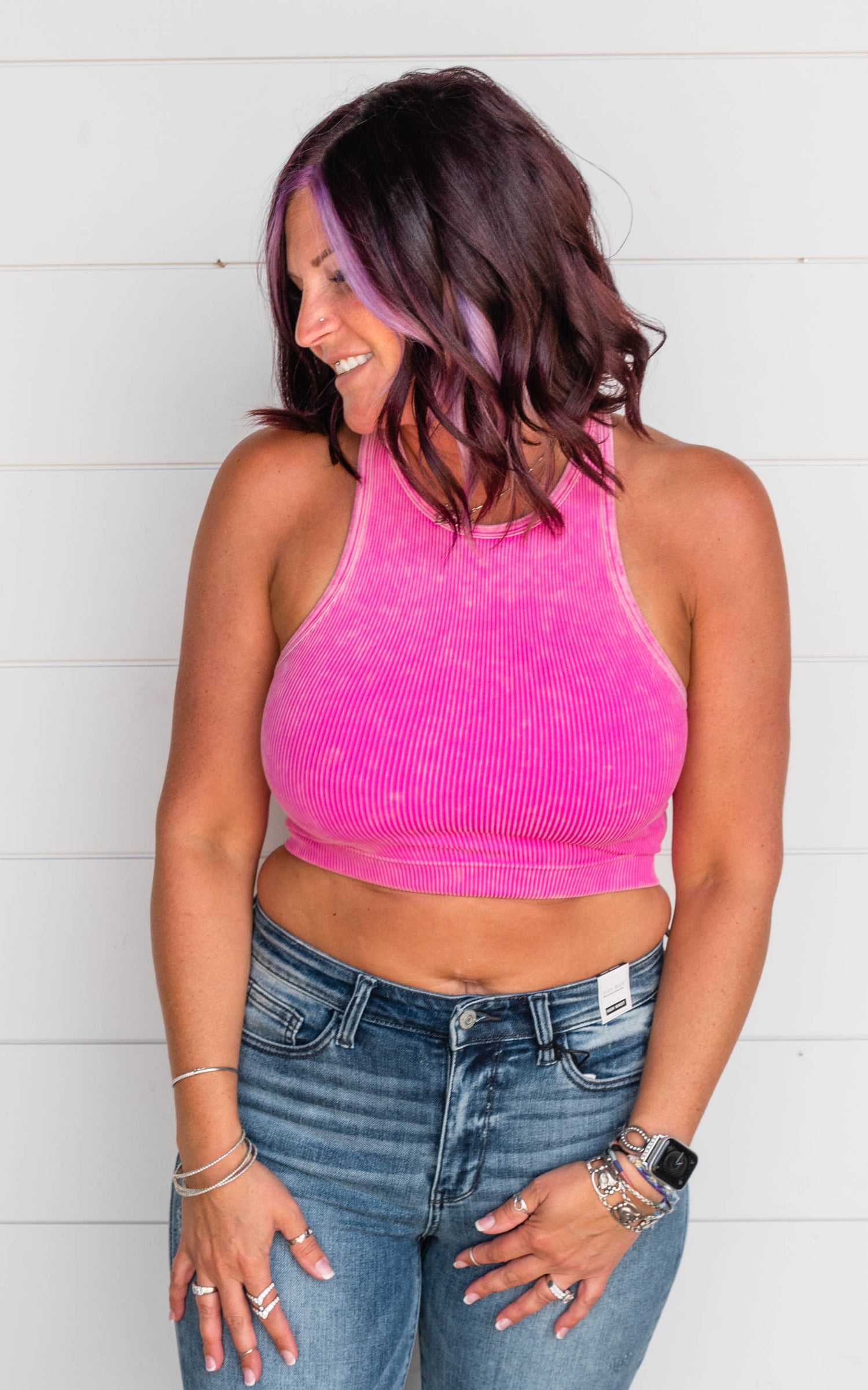 hot pink racerback brami