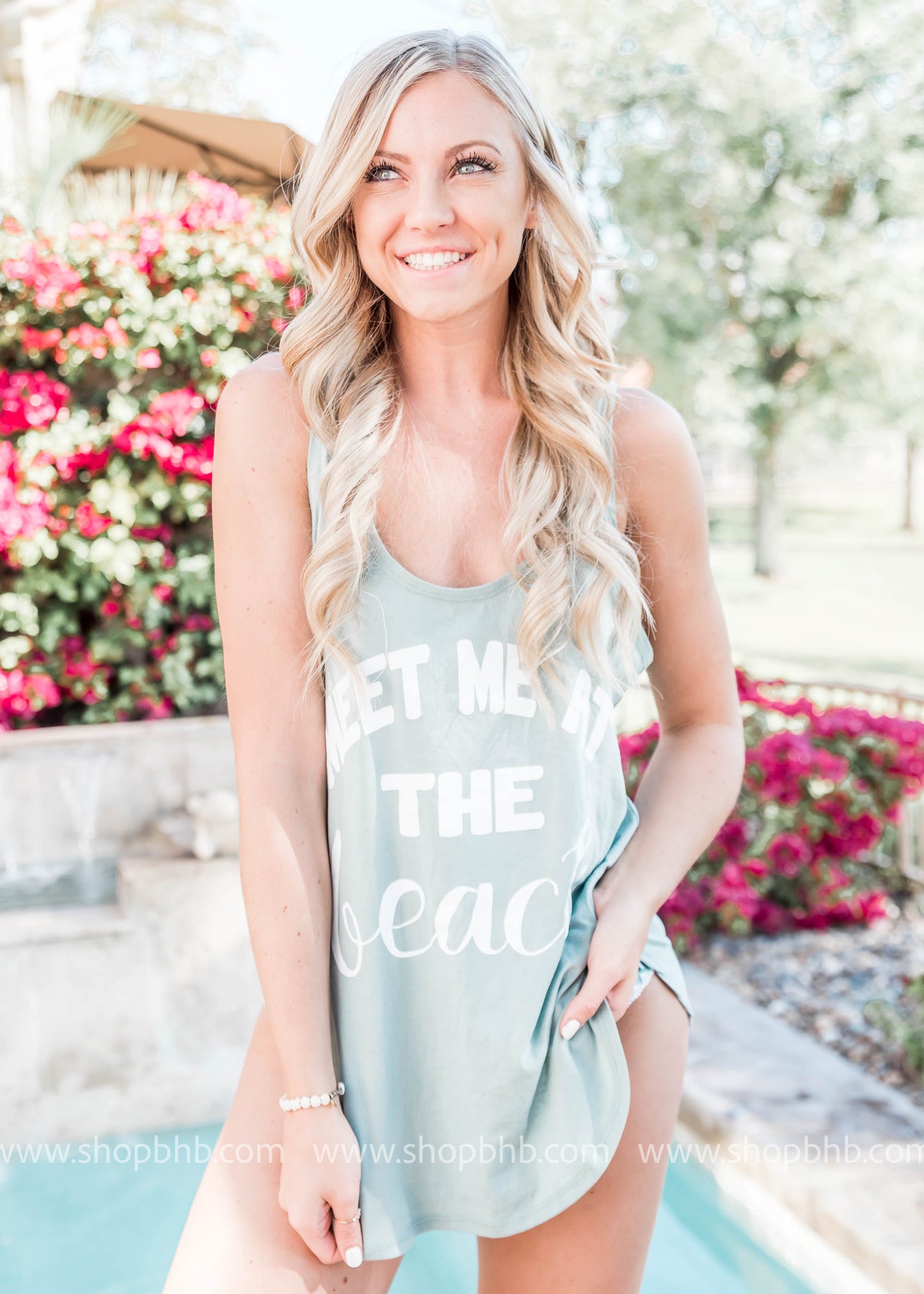 Meet Me a the Beach Tank Top - BAD HABIT BOUTIQUE