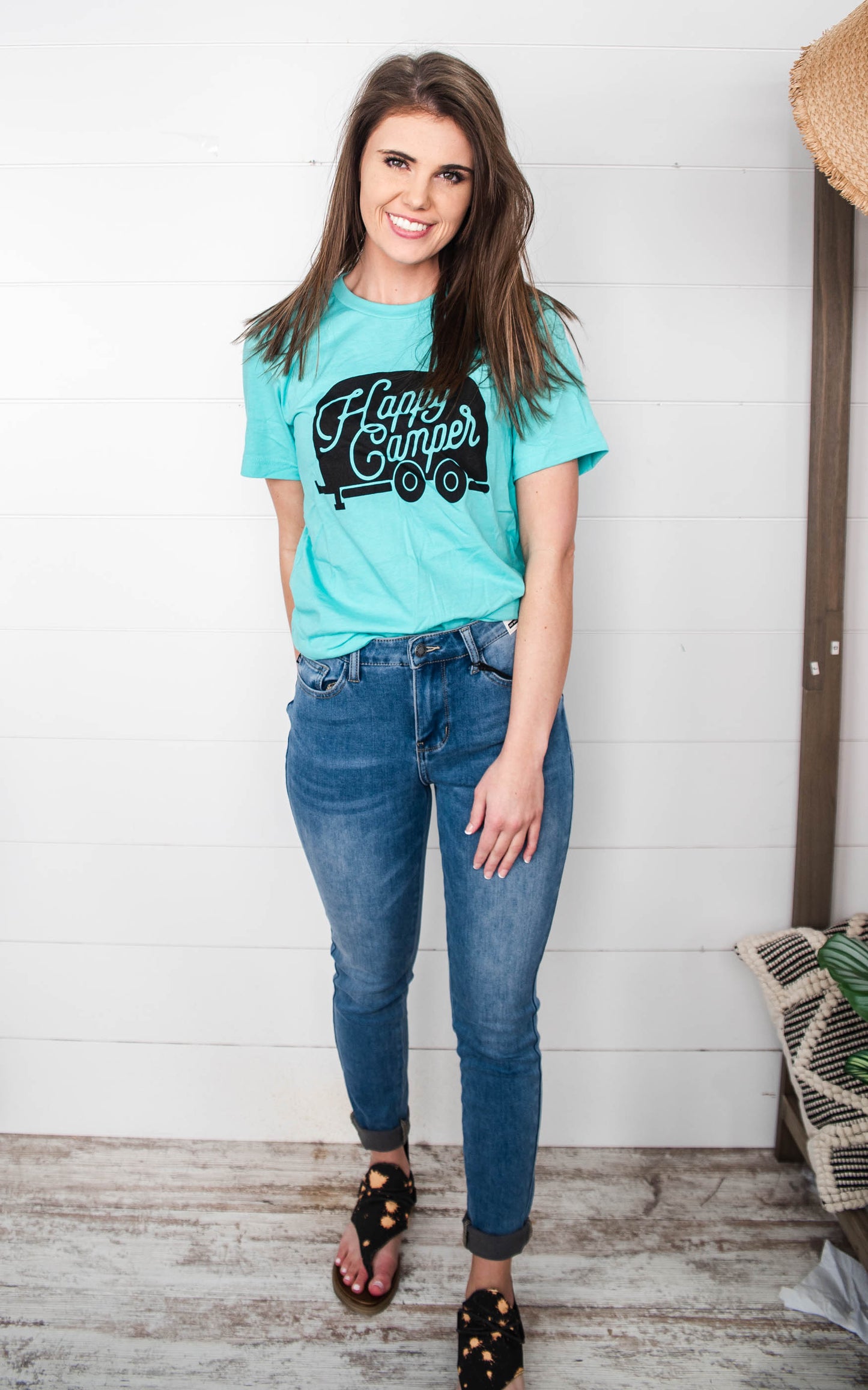 happy camper tee for women
