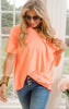 neon coral boyfriend tee