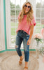 MINERAL WASH FUCHSIA TOP