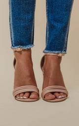 nude ankle strap heels