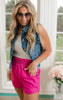 fuchsia shorts