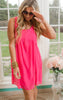 FUCHSIA BABYDOLL DRESS