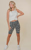 grey leopard biker shorts