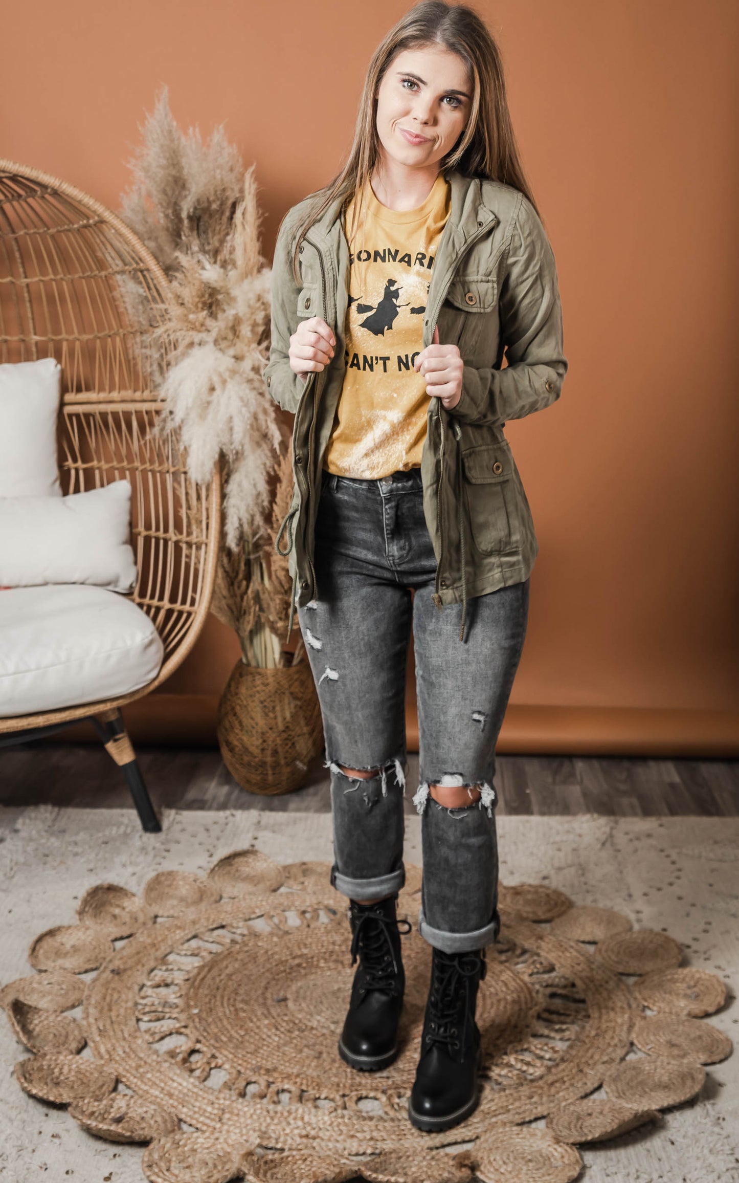 olive military jacket