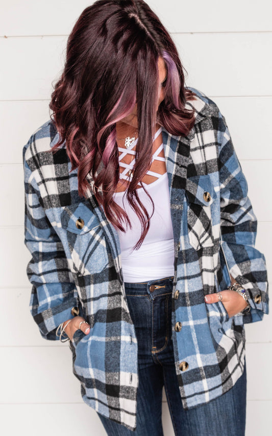 plaid top