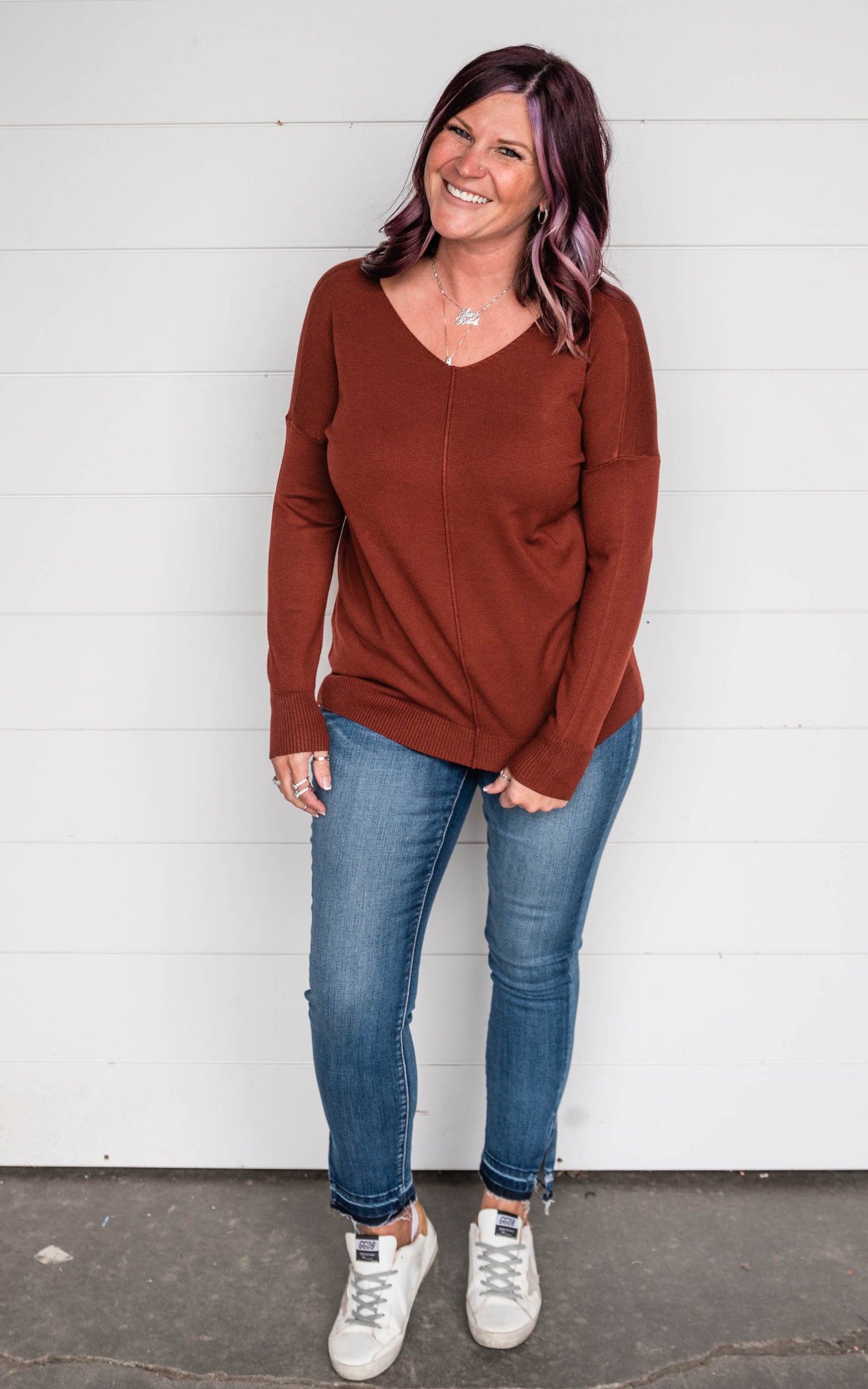 rust sweater