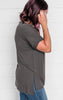 BOYFRIEND ROLLED SLEEVE TOP
