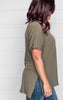 ROLLED SLEEVE TOP