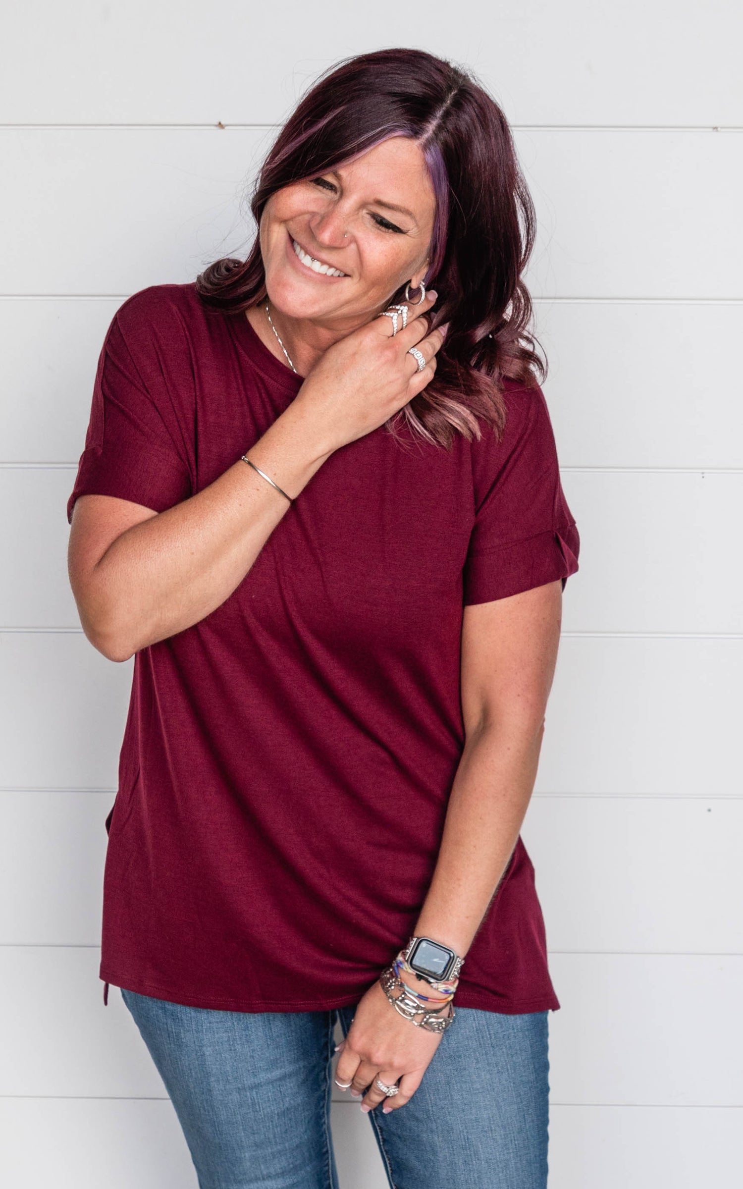 BURGUNDY TOP