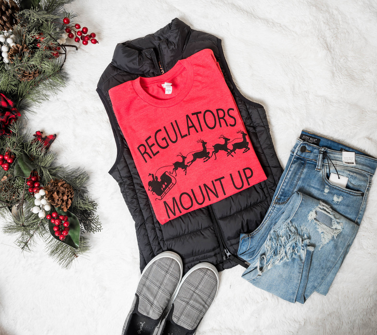 Regulators Mount Up - Santa Claus T-Shirt - BAD HABIT BOUTIQUE