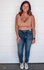 side slit denim jean
