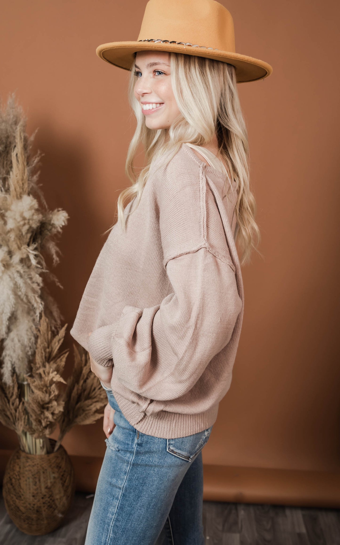 off the shoulder sweater