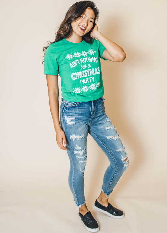 Ain't Nothing But a Christmas Party Tee - BAD HABIT BOUTIQUE