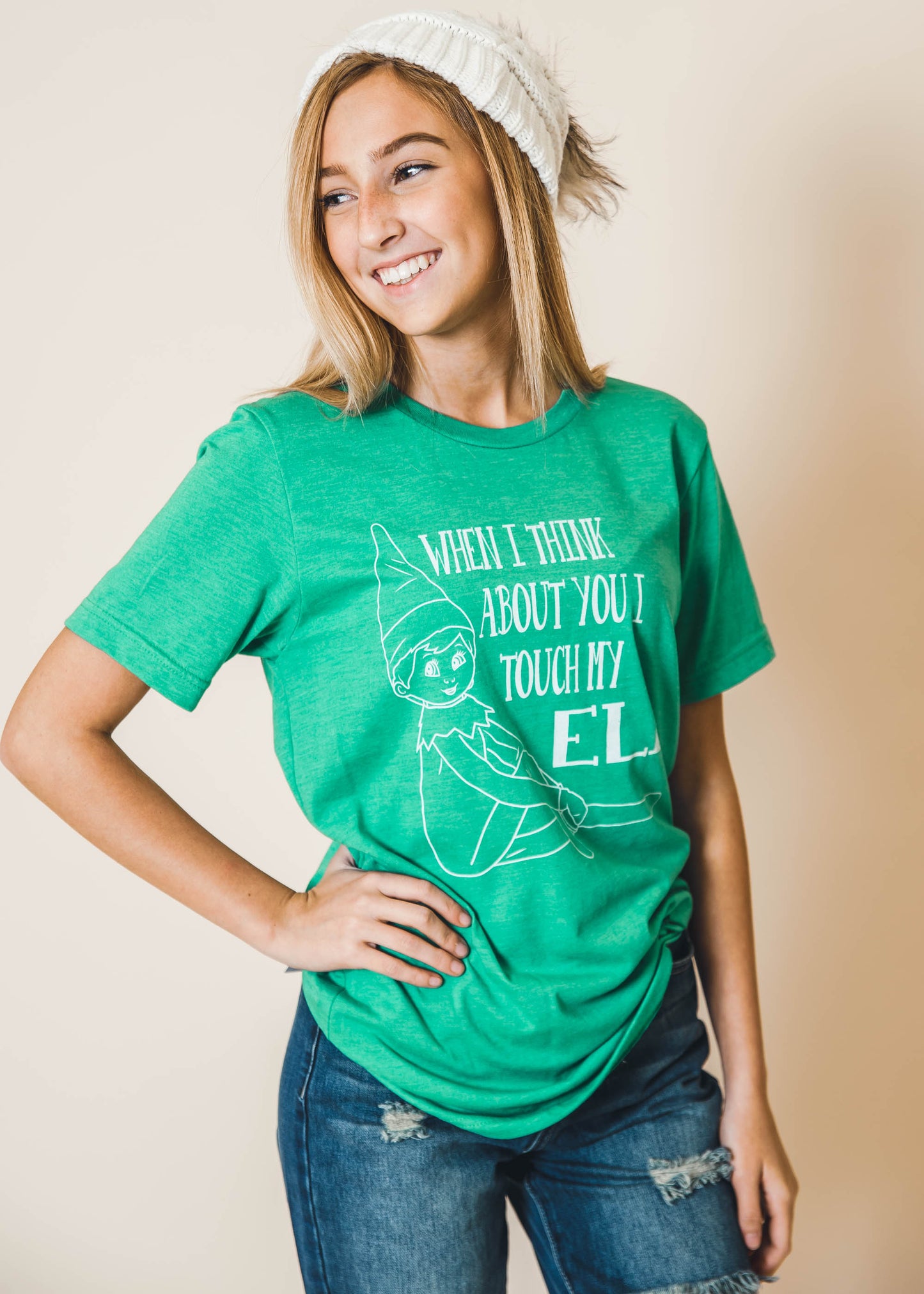 Touch My Elf Tshirt | Green - BAD HABIT BOUTIQUE