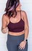 burgundy cropped camisole
