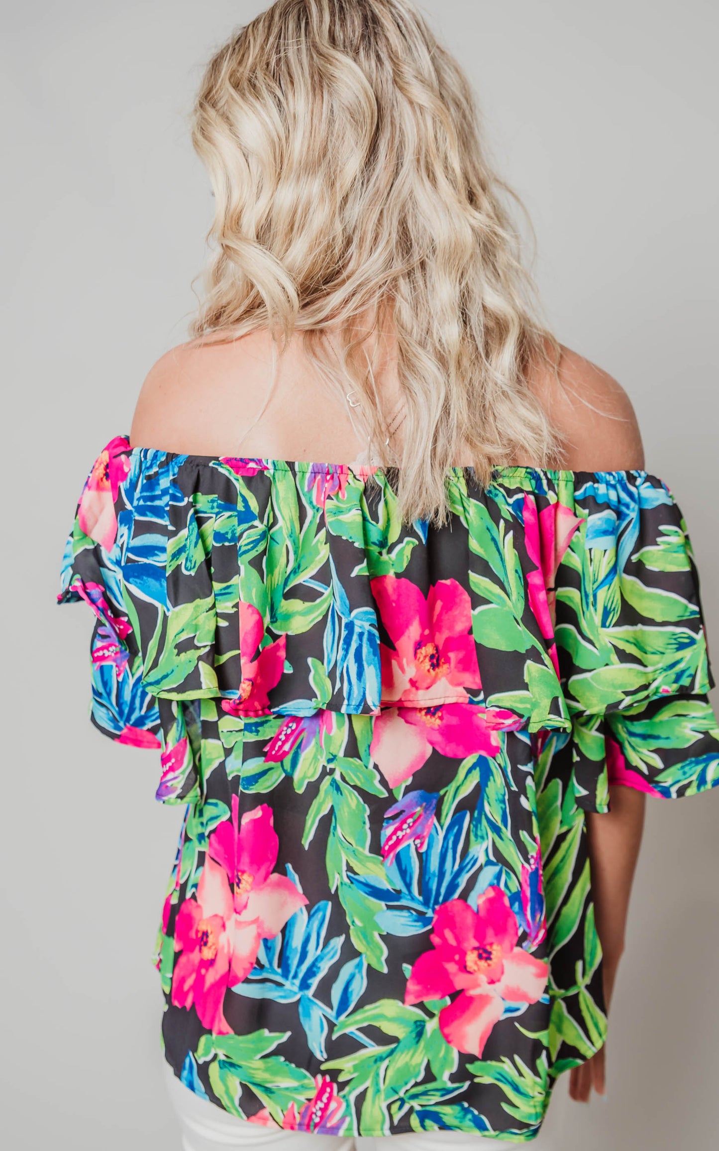 black tropical top
