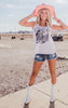 ride or die white racerback graphic tank