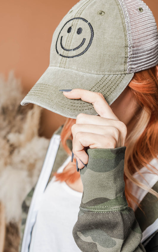 Smiley Baseball Cap** - Final Sale