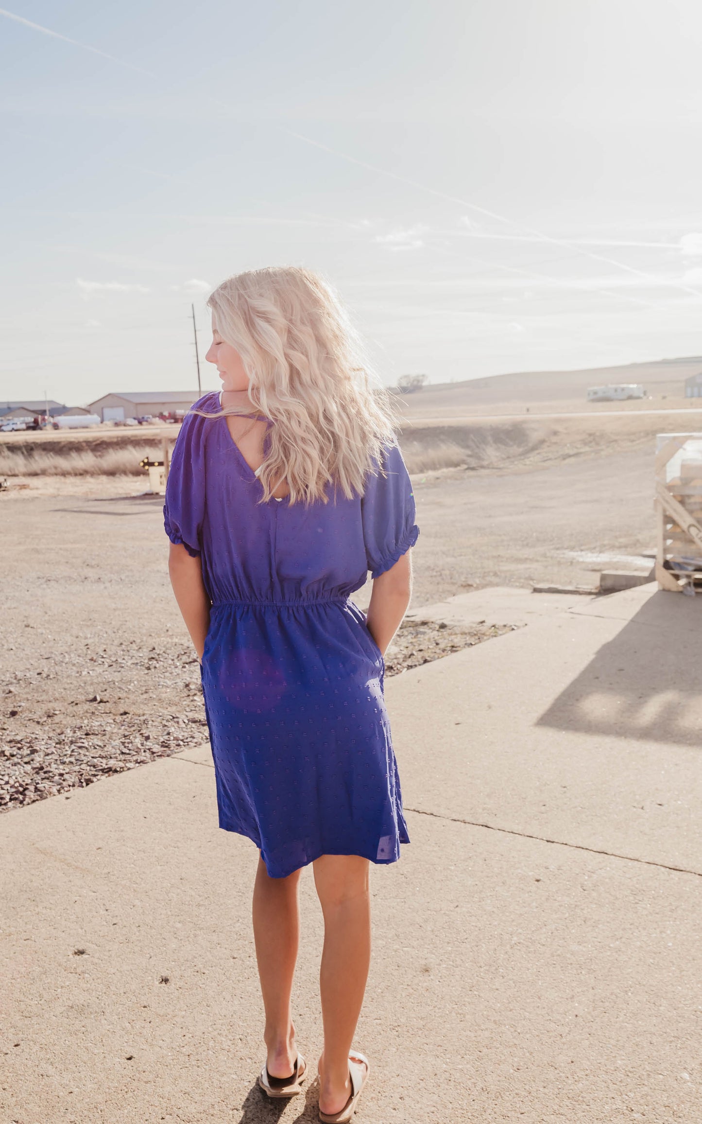 blue dress