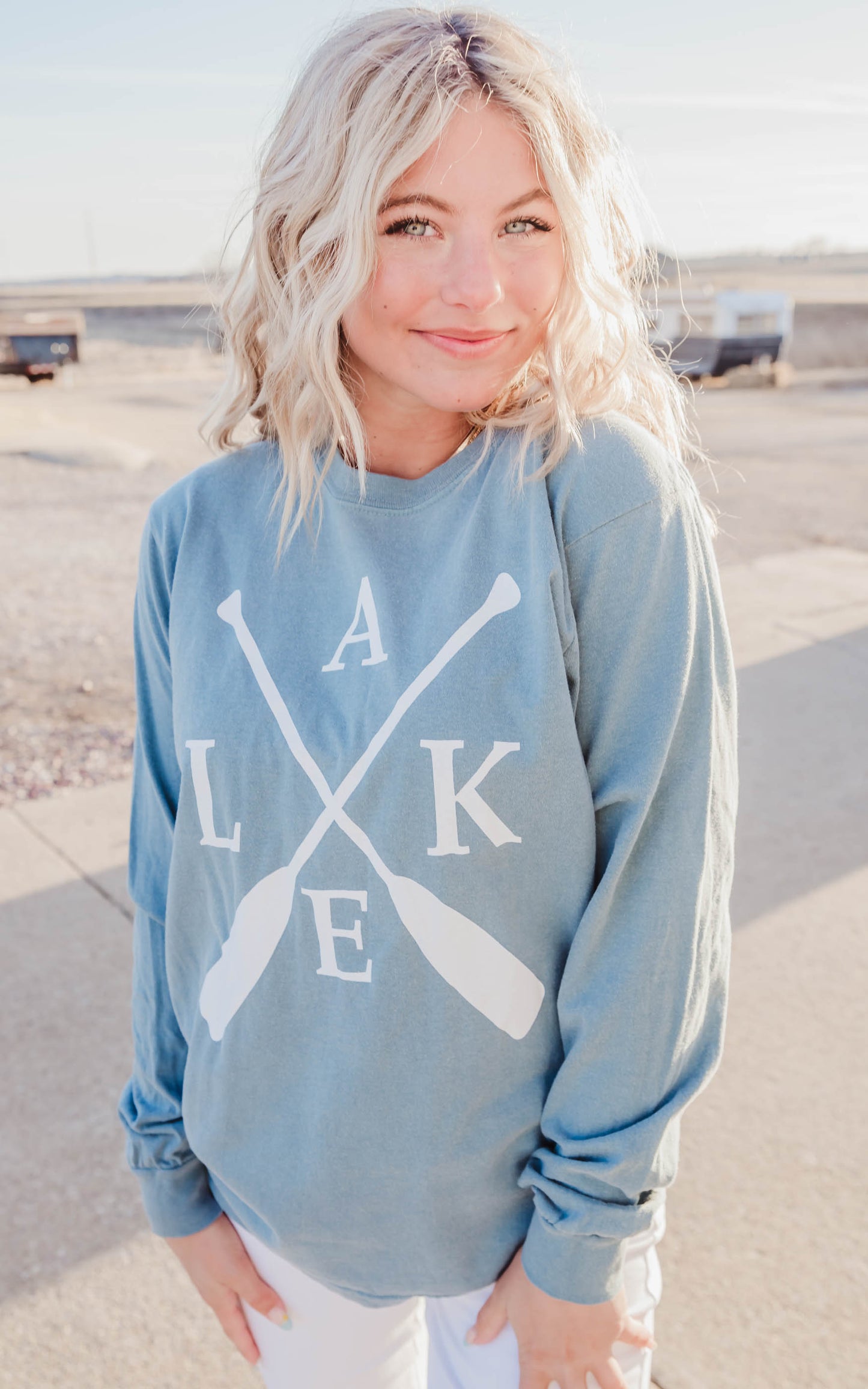 long sleeve lake paddle top