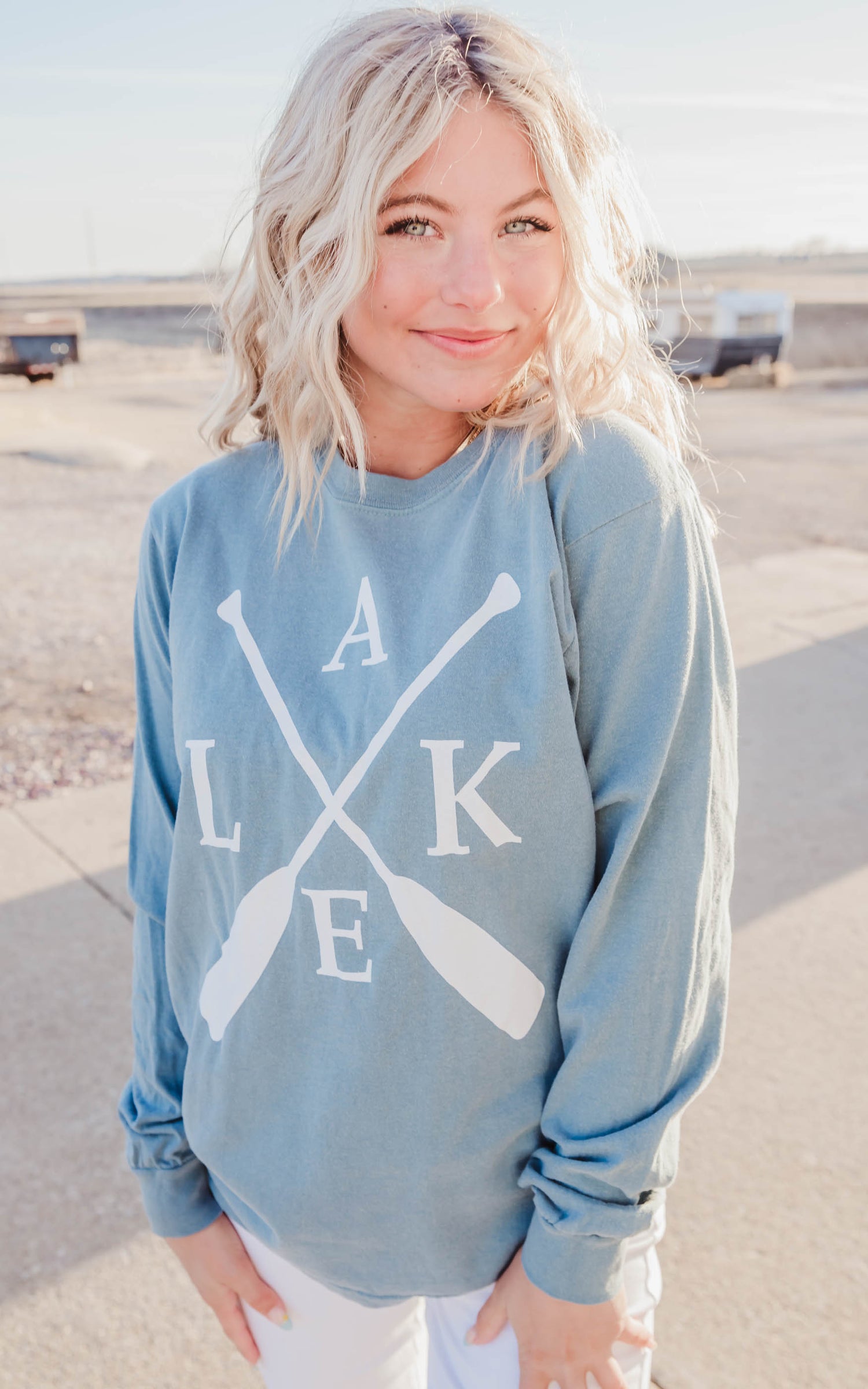 long sleeve lake paddle top