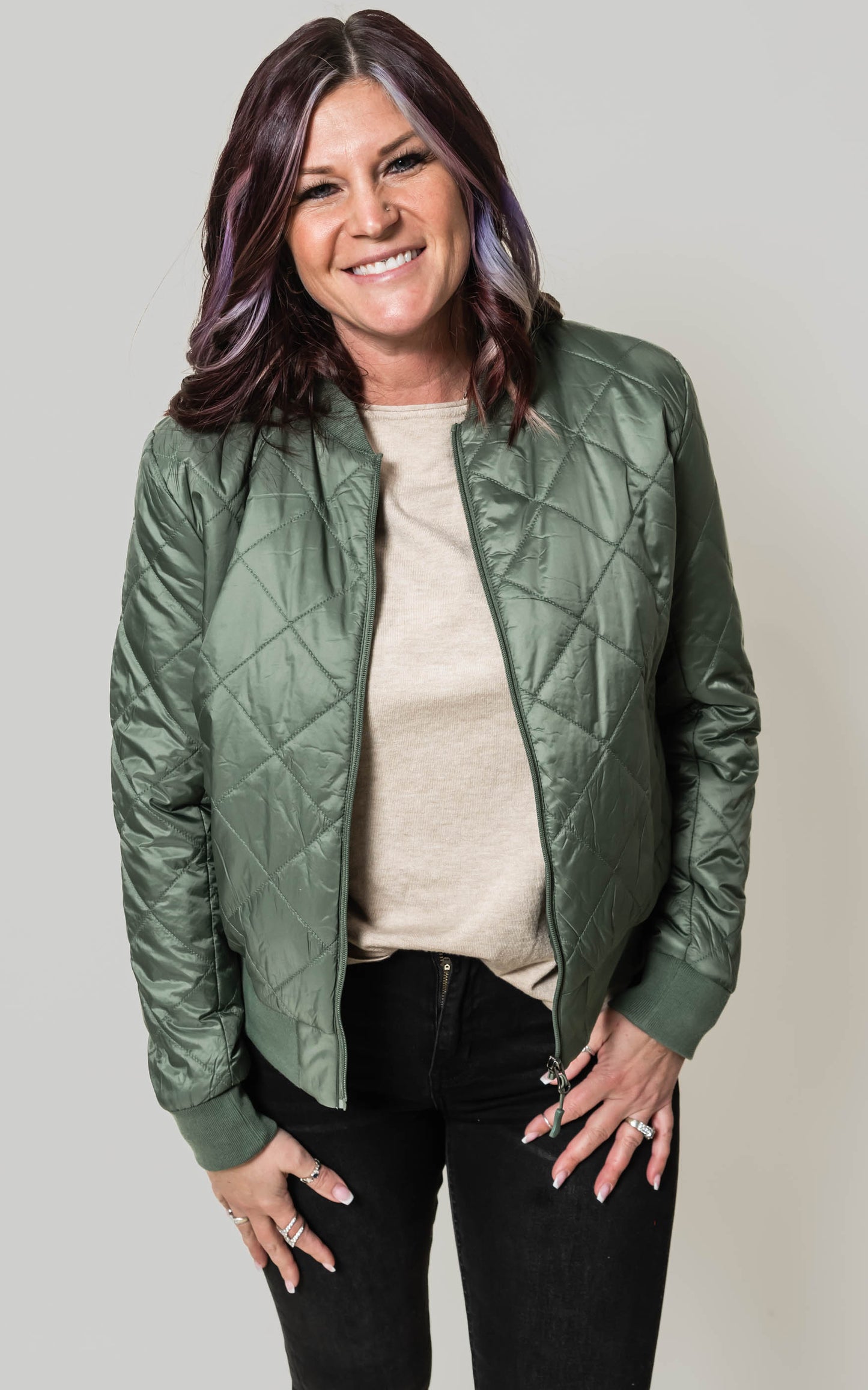 quilted bomber jacket