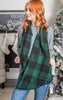 green plaid infinity scarf