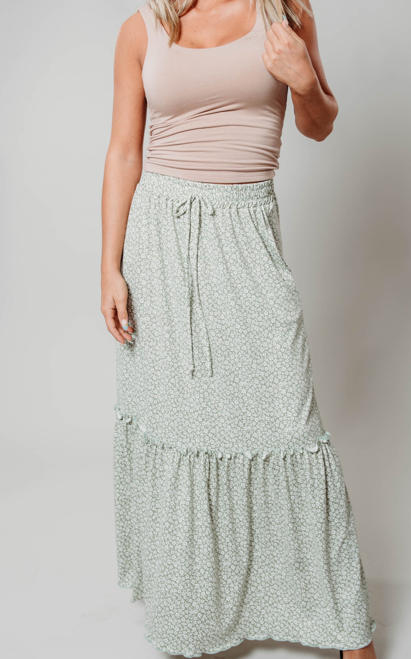 delicate floral maxi dress