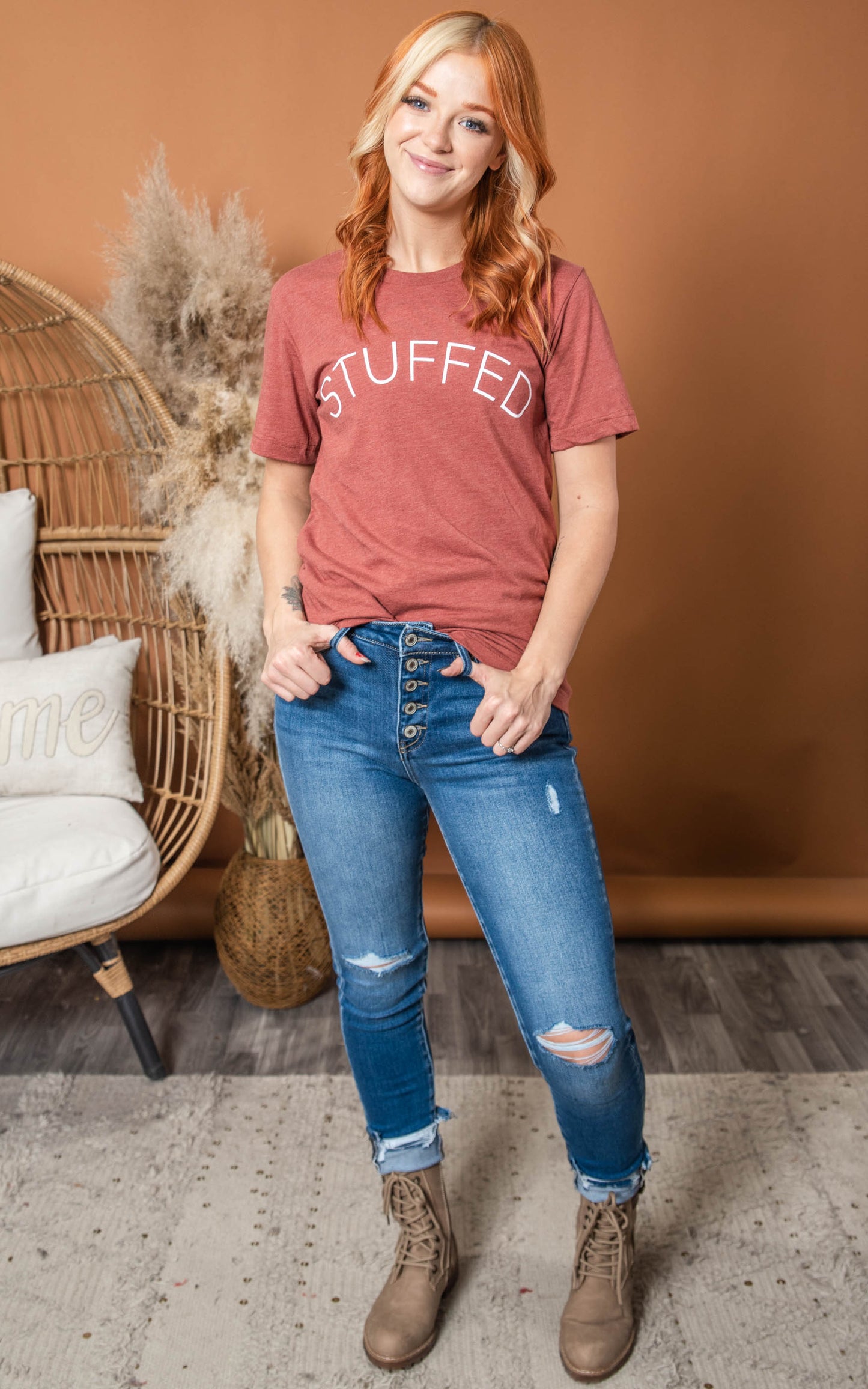 copper stuffed graphic t-shirt