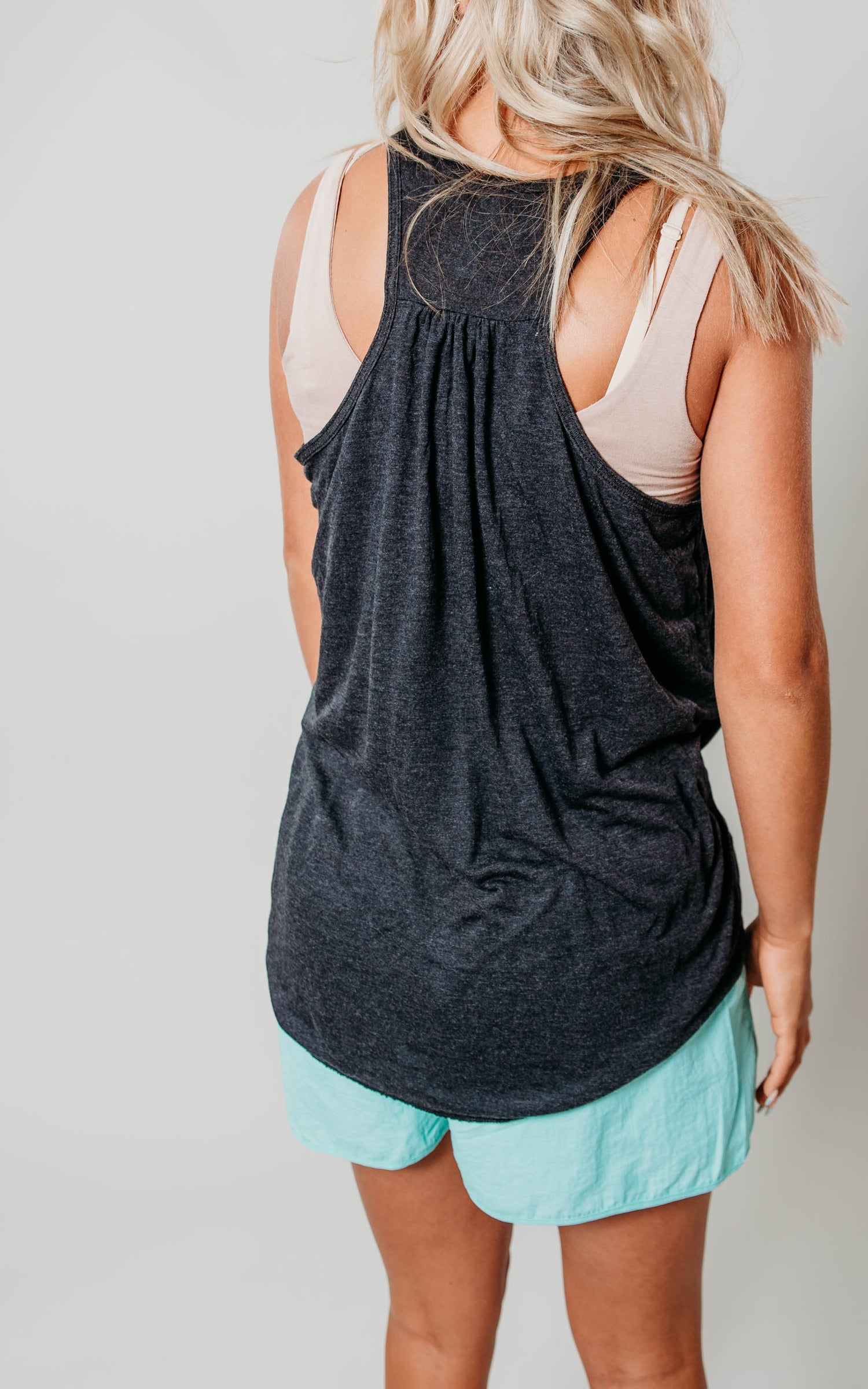 racerback black tank top