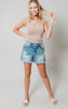 distressed denim shorts