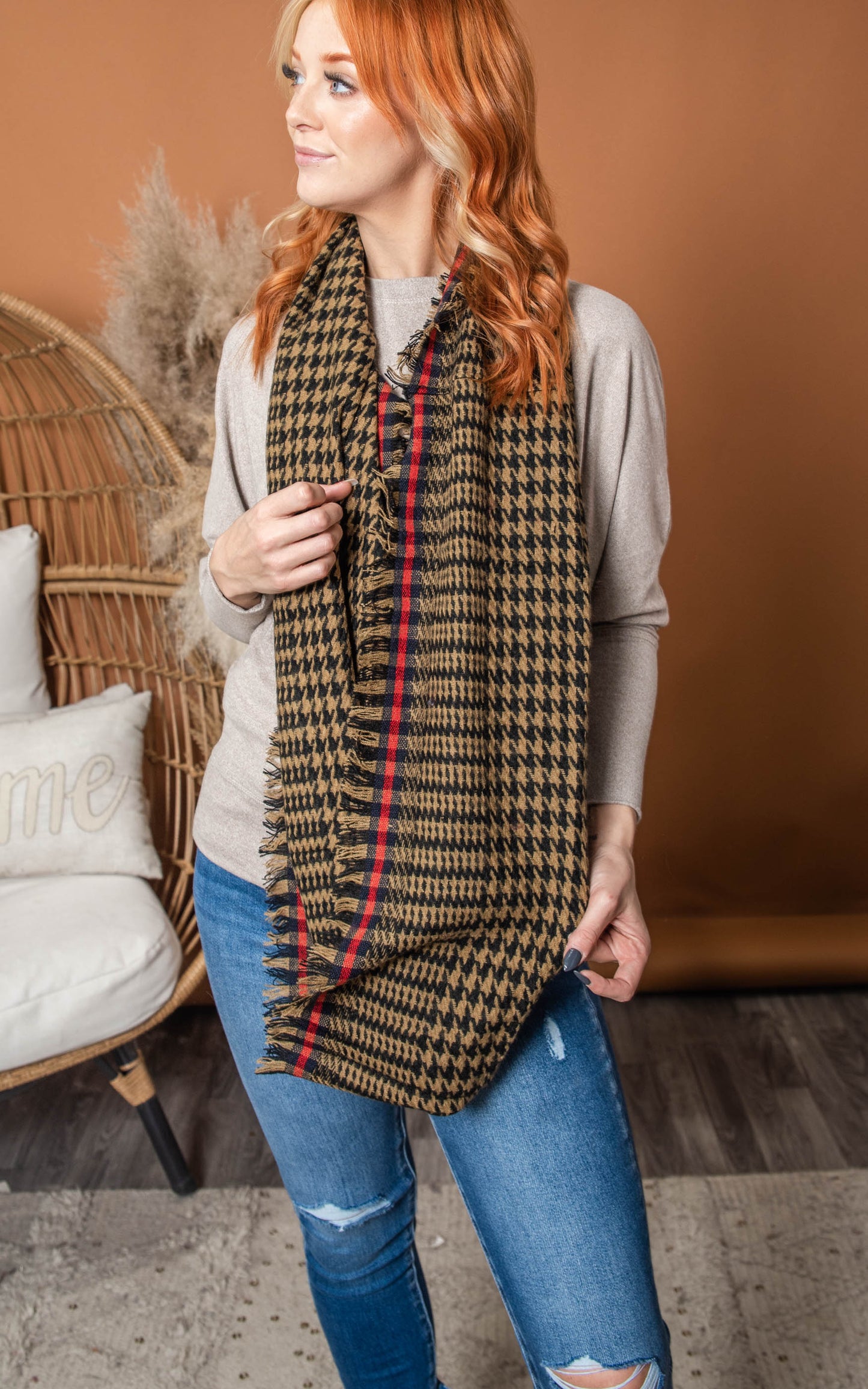 Houndstooth Infinity Scarf**