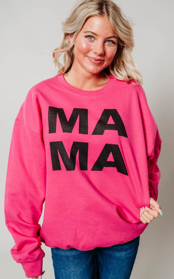 Hot Pink Sweatshirt MAMA 