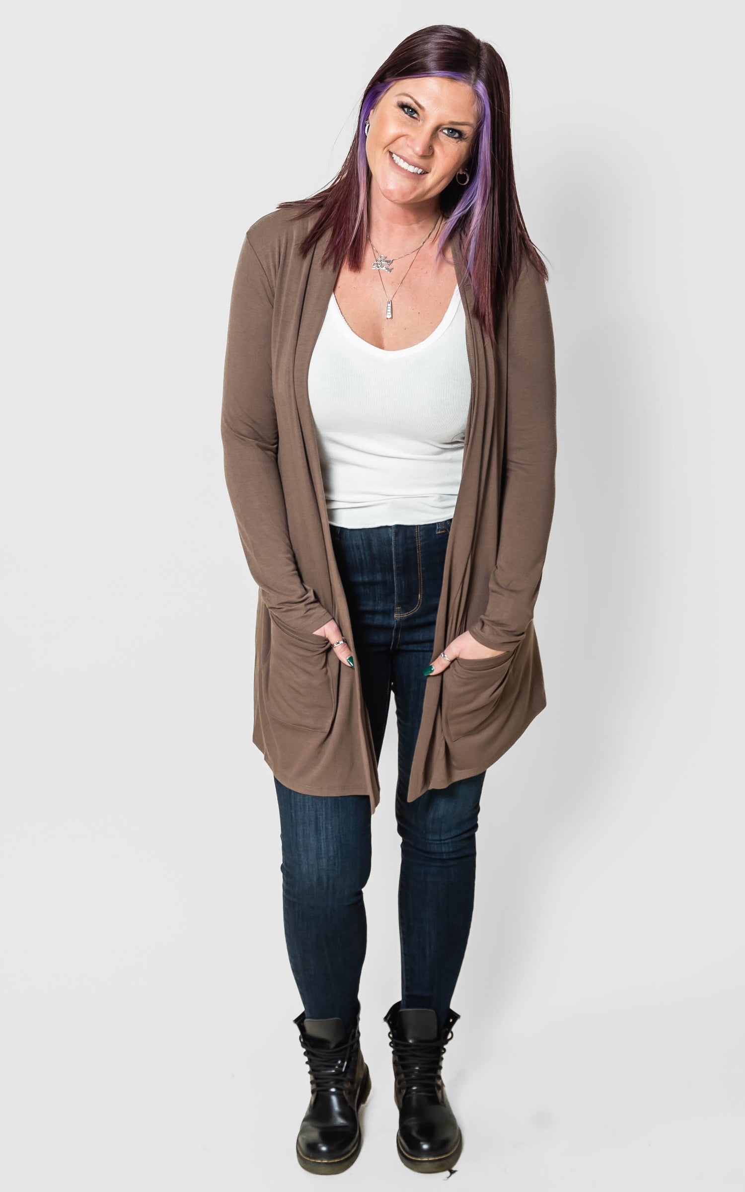 Mocha slouchy cardigan