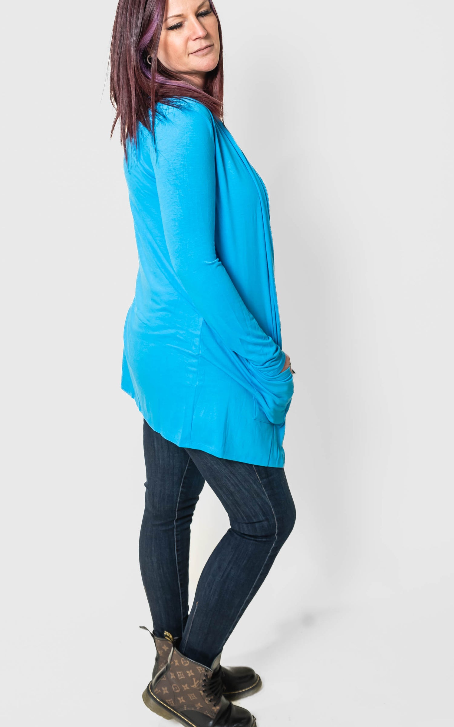 Zenana blue cardigan