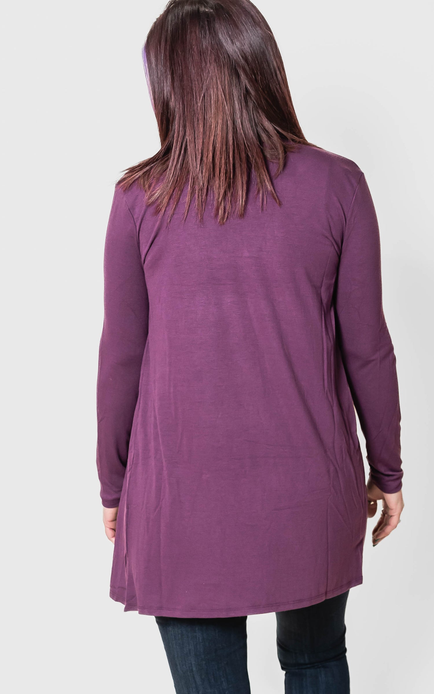eggplant slouchy cardigan